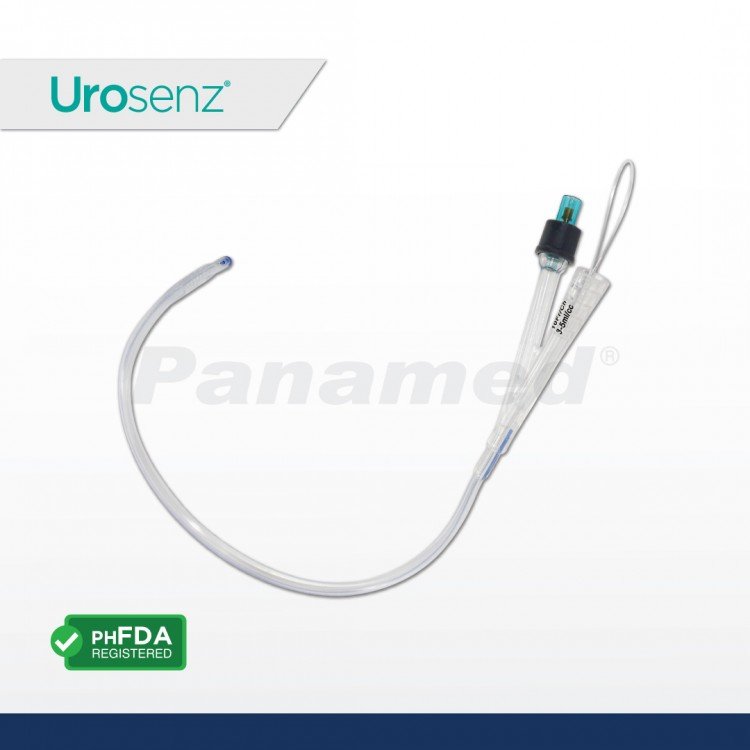 Urosenz Silicone Foley Catheter, 2-Way w/ Stylet (Sold by box of 10s)